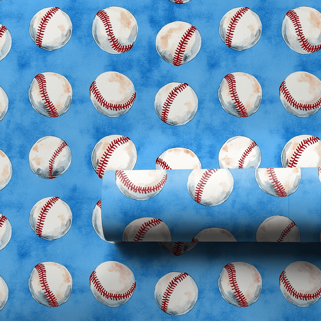 Chasing Foul Balls - Wrapping Paper - Aspen & Arlo