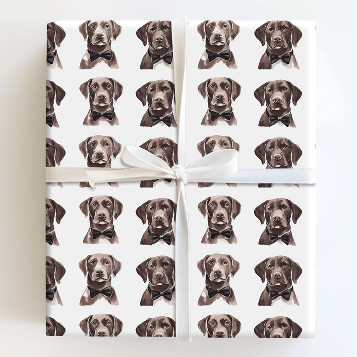 Black Tie with the Brown Labs - Wrapping Paper - Aspen & Arlo