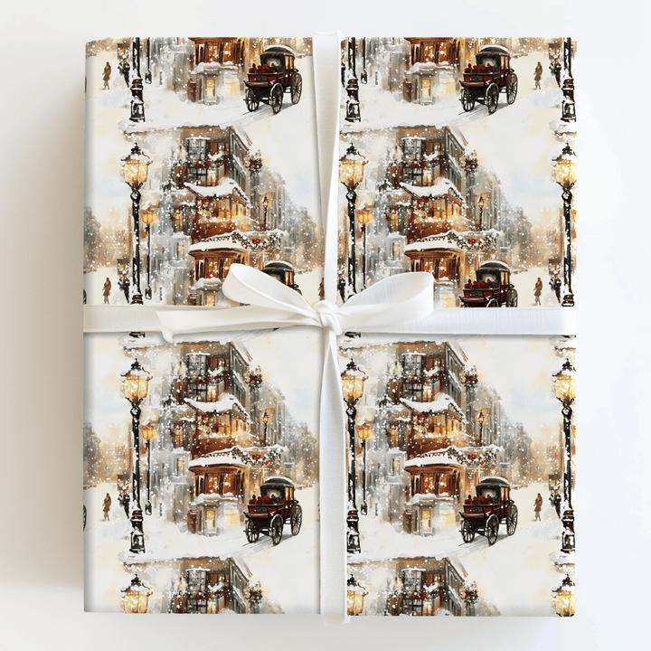 Cobblestone of Promenade Past - Wrapping Paper - Aspen & Arlo