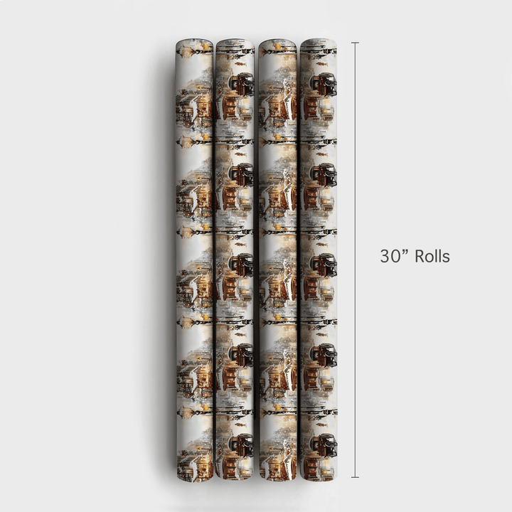 Cobblestone of Promenade Past - Wrapping Paper - Aspen & Arlo