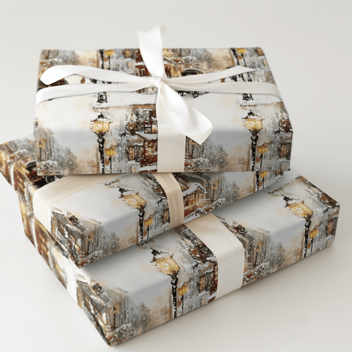 Cobblestone of Promenade Past - Wrapping Paper - Aspen & Arlo