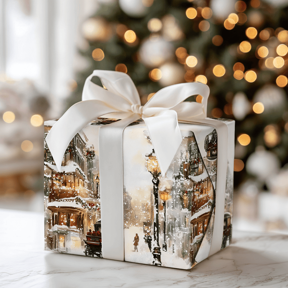 Cobblestone of Promenade Past - Wrapping Paper - Aspen & Arlo