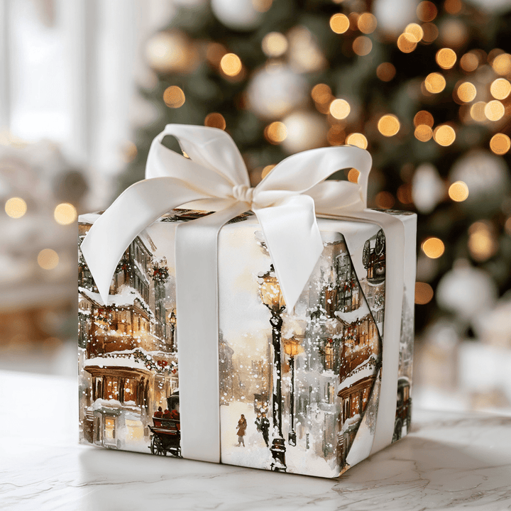 Cobblestone of Promenade Past - Wrapping Paper - Aspen & Arlo