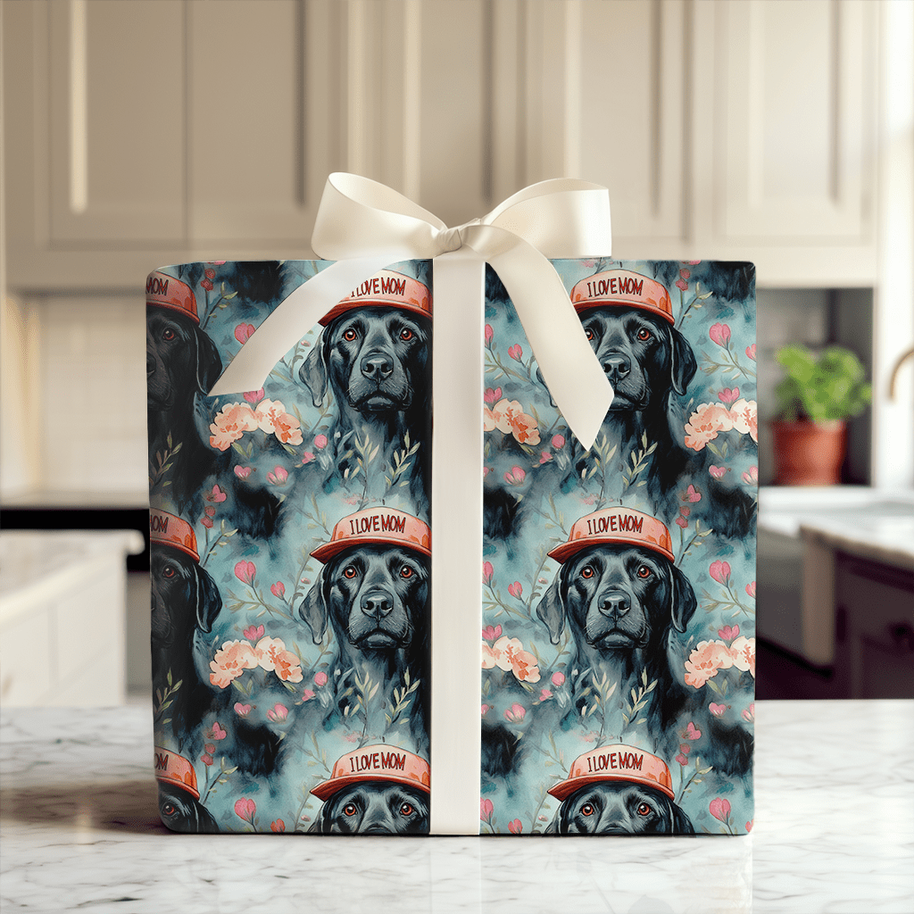 Mom's Favorite Black Lab - Wrapping Paper - Aspen & Arlo