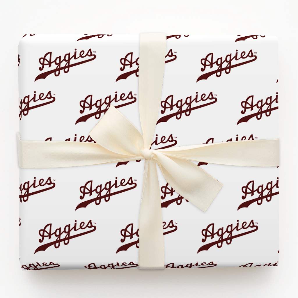 Aggie Script - Wrapping Paper - Aspen & Arlo