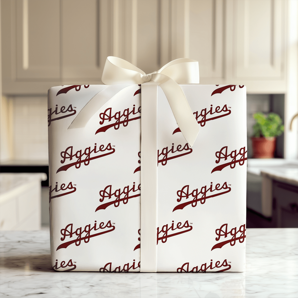 Aggie Script - Wrapping Paper - Aspen & Arlo