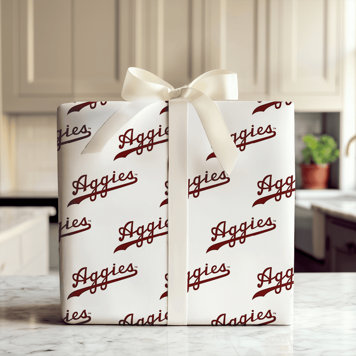 Aggie Script - Wrapping Paper - Aspen & Arlo