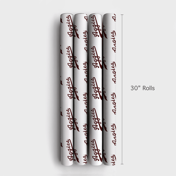 Aggie Script - Wrapping Paper - Aspen & Arlo