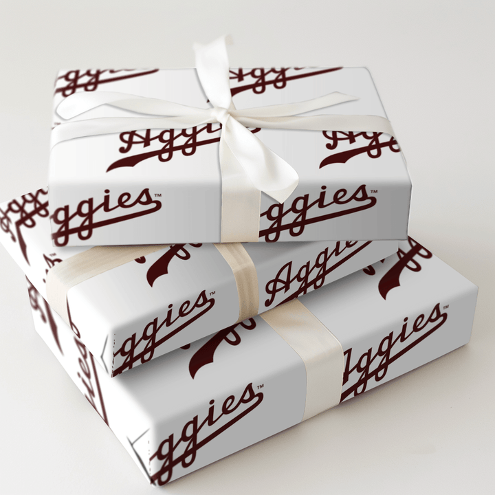 Aggie Script - Wrapping Paper - Aspen & Arlo