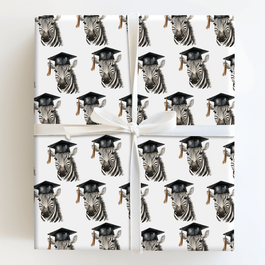 Zebra Graduate - Wrapping Paper - Aspen & Arlo
