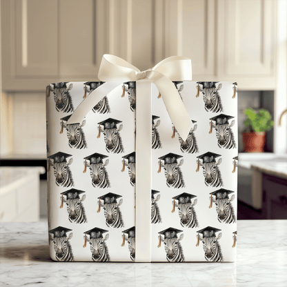 Zebra Graduate - Wrapping Paper - Aspen & Arlo