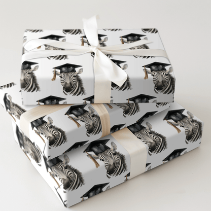 Zebra Graduate - Wrapping Paper - Aspen & Arlo