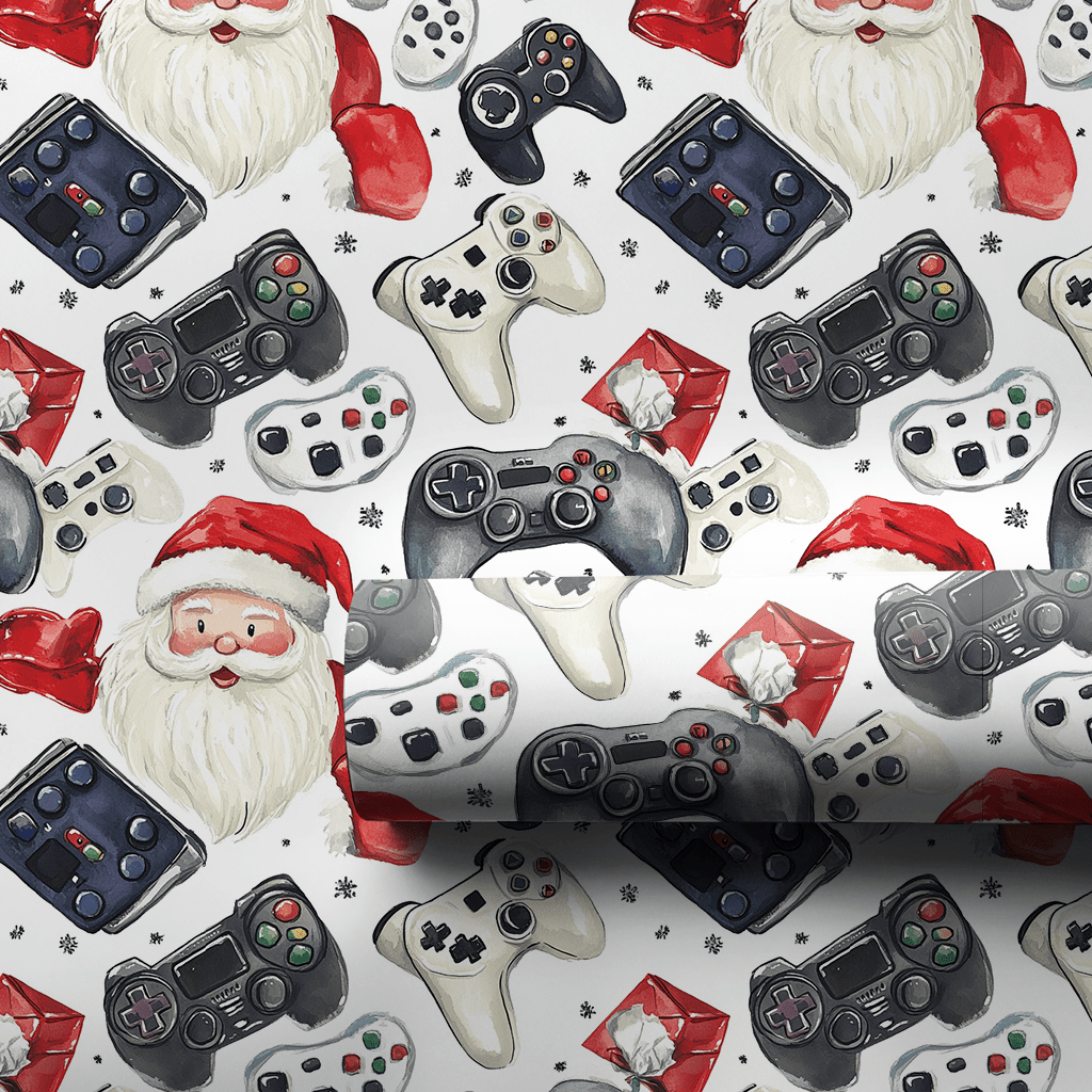 Console Claus - Wrapping Paper - Aspen & Arlo