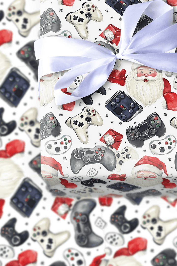 Console Claus - Wrapping Paper - Aspen & Arlo