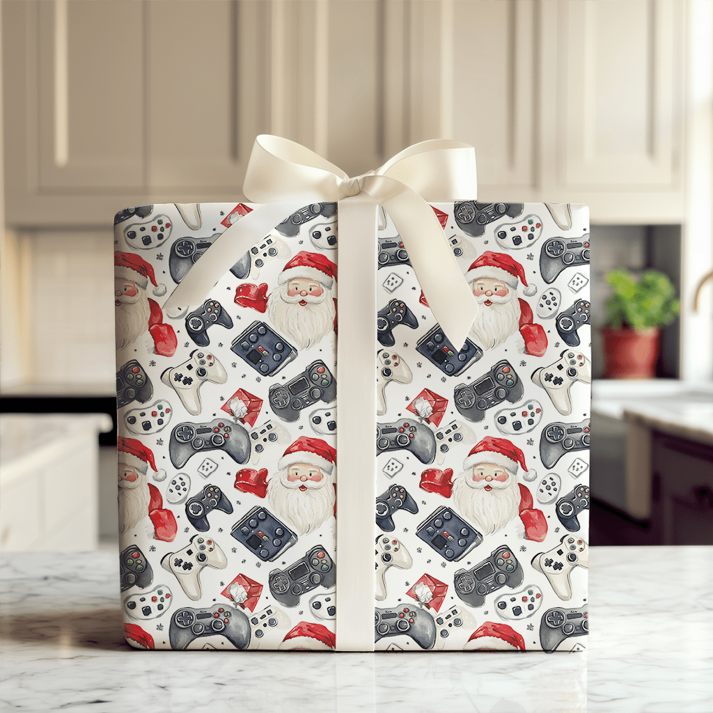 Console Claus - Wrapping Paper - Aspen & Arlo