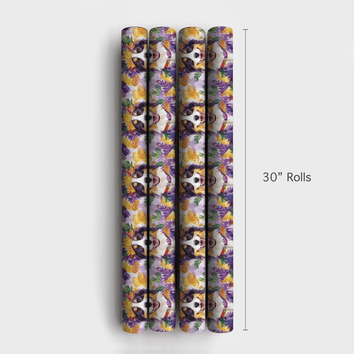 Mardi Gras Australian Shepherd - Wrapping Paper - Aspen & Arlo