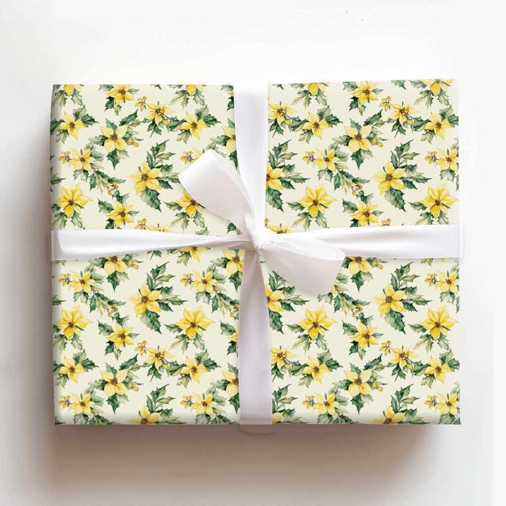 Poinsettia Glow - Wrapping Paper - Aspen & Arlo