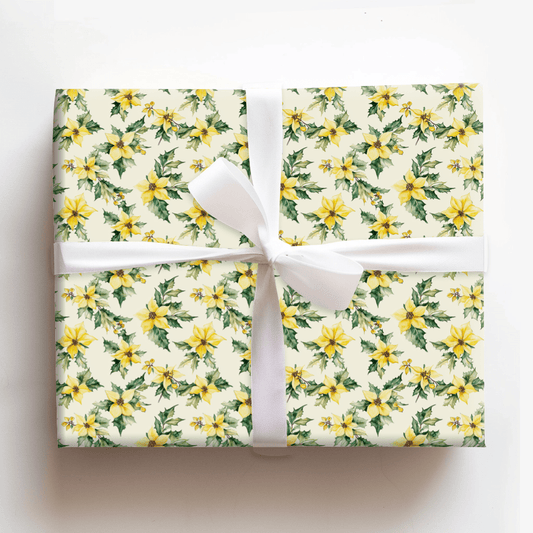 Poinsettia Glow - Wrapping Paper - Aspen & Arlo