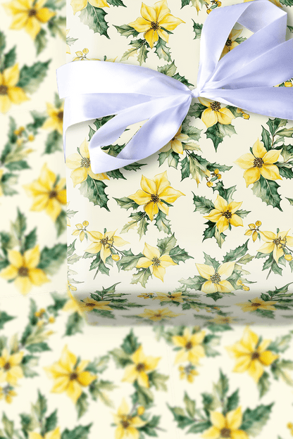 Poinsettia Glow - Wrapping Paper - Aspen & Arlo