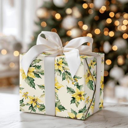 Poinsettia Glow - Wrapping Paper - Aspen & Arlo
