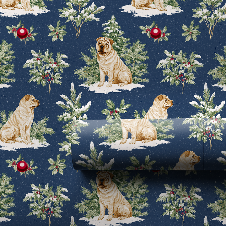 Shar-Pei Blue Christmas