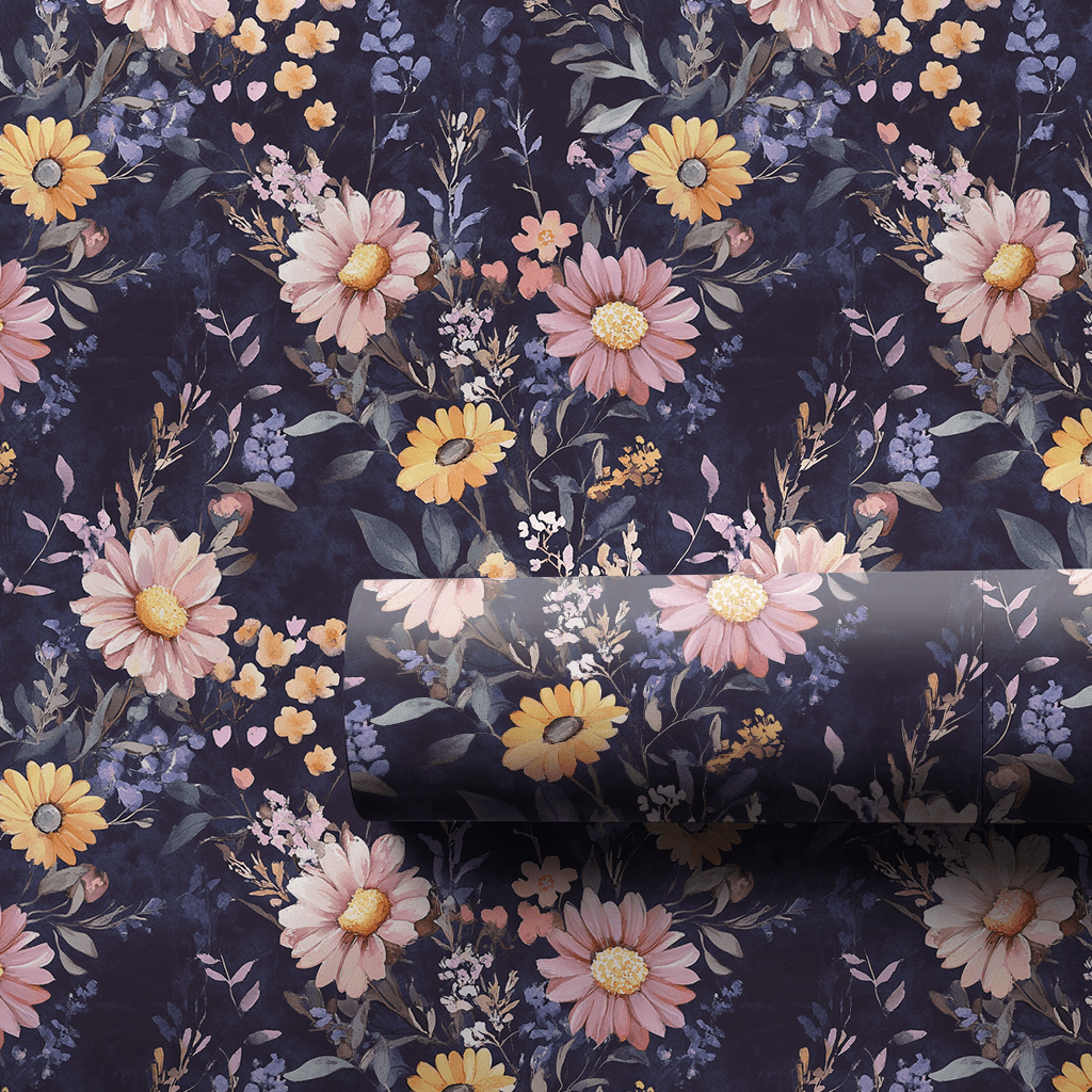 Purple Garden - Wrapping Paper - Aspen & Arlo