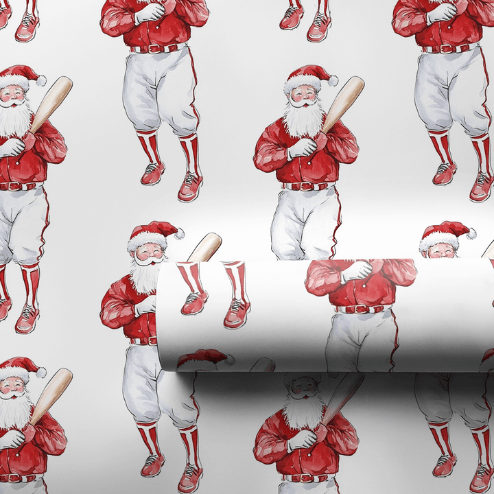 Batting Claus - Wrapping Paper - Aspen & Arlo