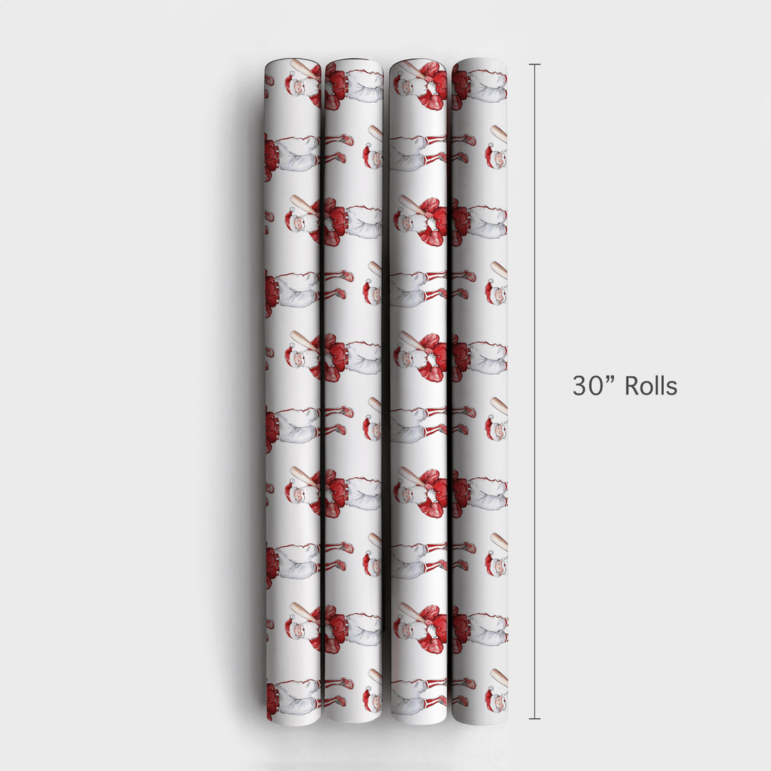 Batting Claus - Wrapping Paper - Aspen & Arlo