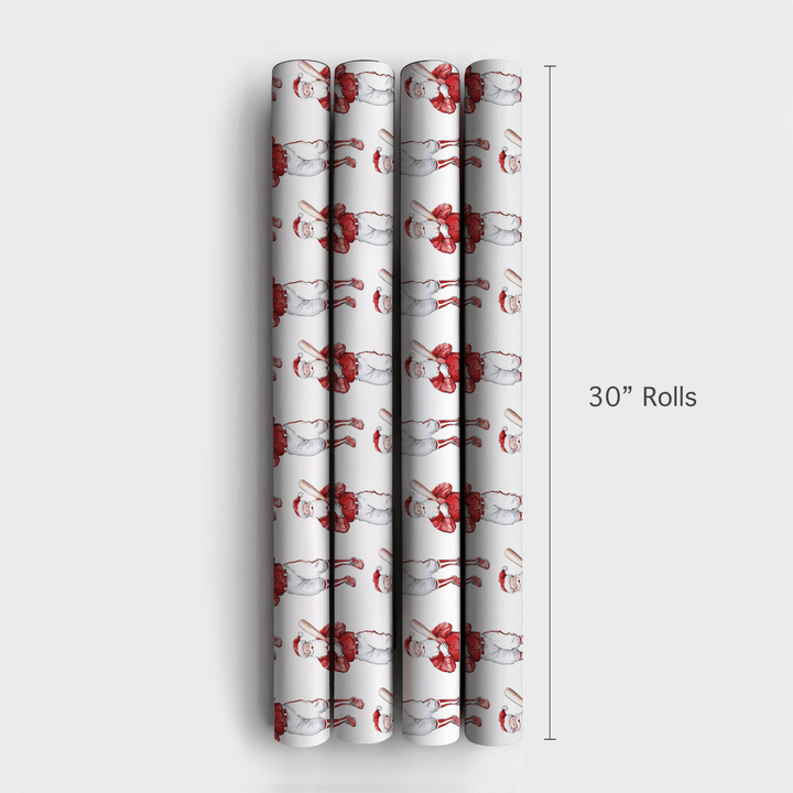 Batting Claus - Wrapping Paper - Aspen & Arlo