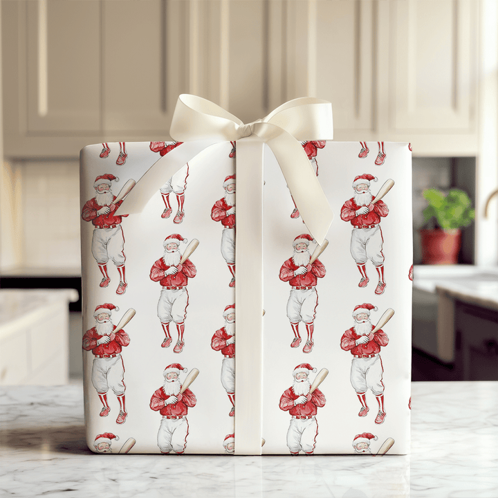 Batting Claus - Wrapping Paper - Aspen & Arlo
