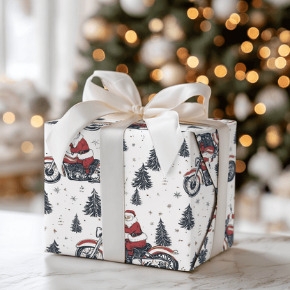 Santa's Hot Rod - Wrapping Paper - Aspen & Arlo