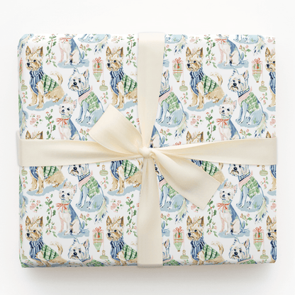 Puppy Misteltoe - Wrapping Paper - Aspen & Arlo