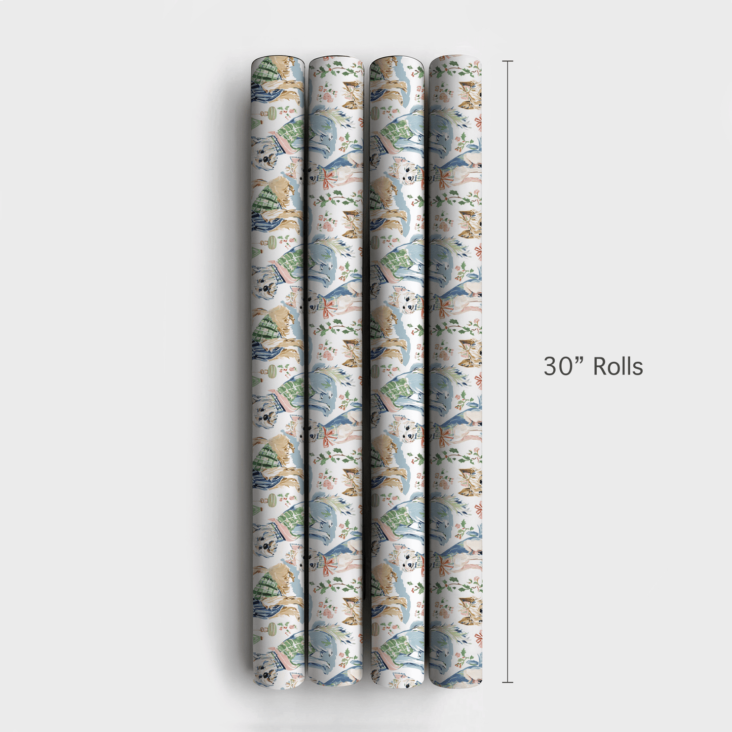Puppy Misteltoe - Wrapping Paper - Aspen & Arlo