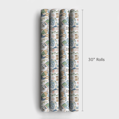 Puppy Misteltoe - Wrapping Paper - Aspen & Arlo