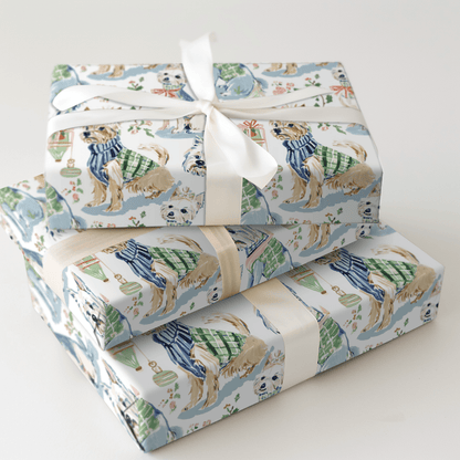 Puppy Misteltoe - Wrapping Paper - Aspen & Arlo