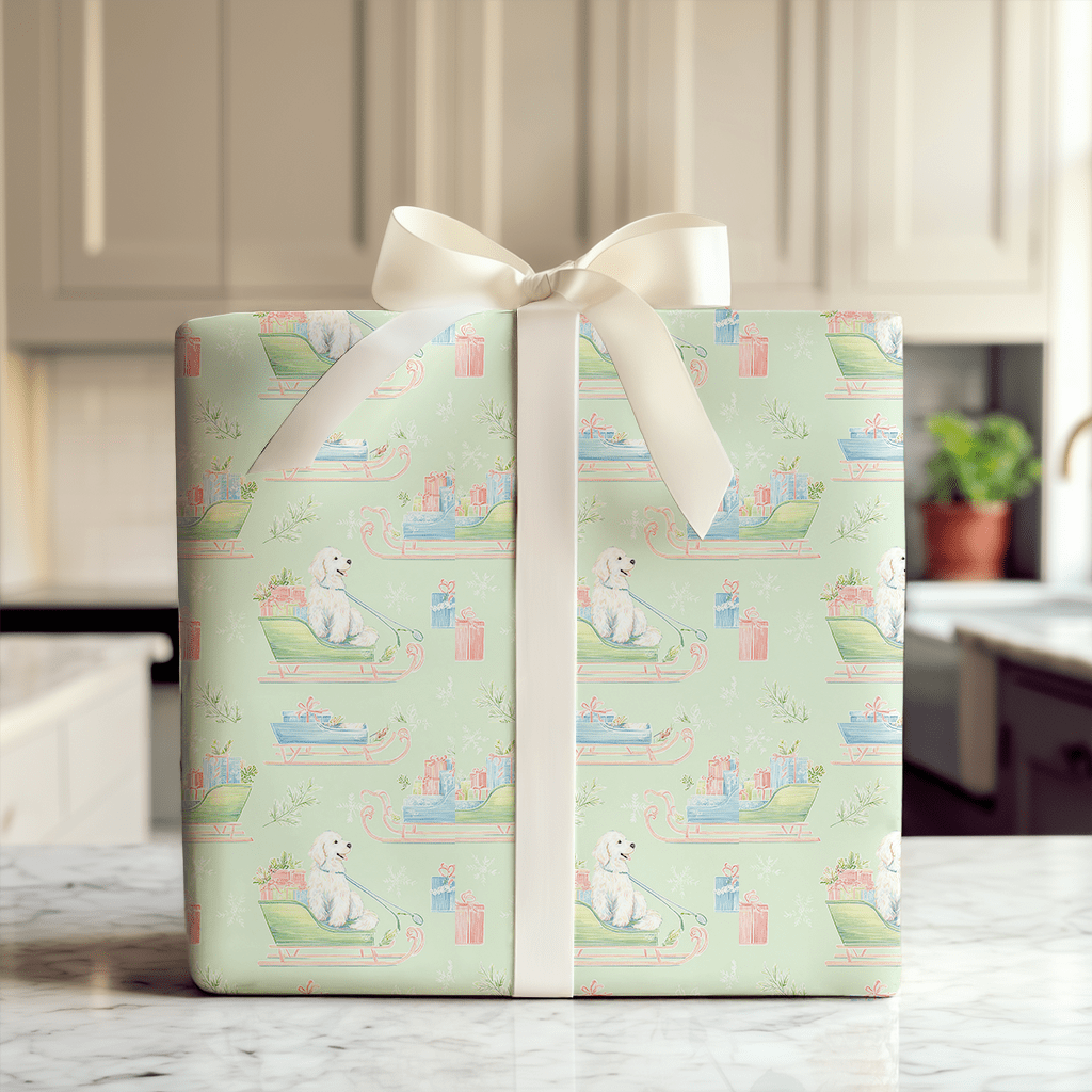 Doodle Sleigh - Wrapping Paper - Aspen & Arlo