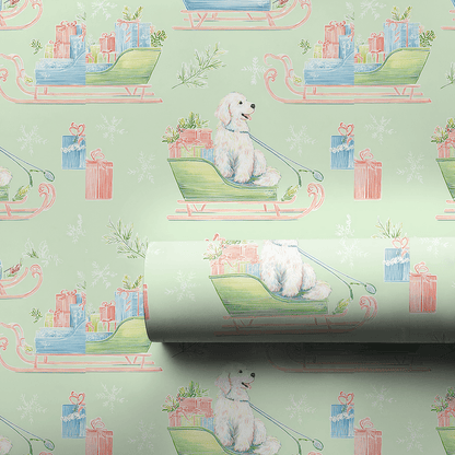 Doodle Sleigh - Wrapping Paper - Aspen & Arlo