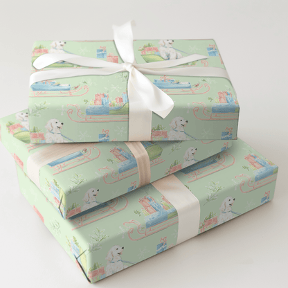 Doodle Sleigh - Wrapping Paper - Aspen & Arlo