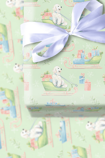 Doodle Sleigh - Wrapping Paper - Aspen & Arlo
