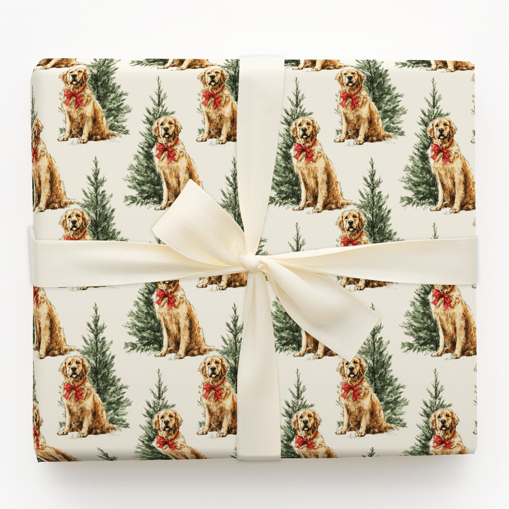 Golden Boy Bow - Wrapping Paper - Aspen & Arlo