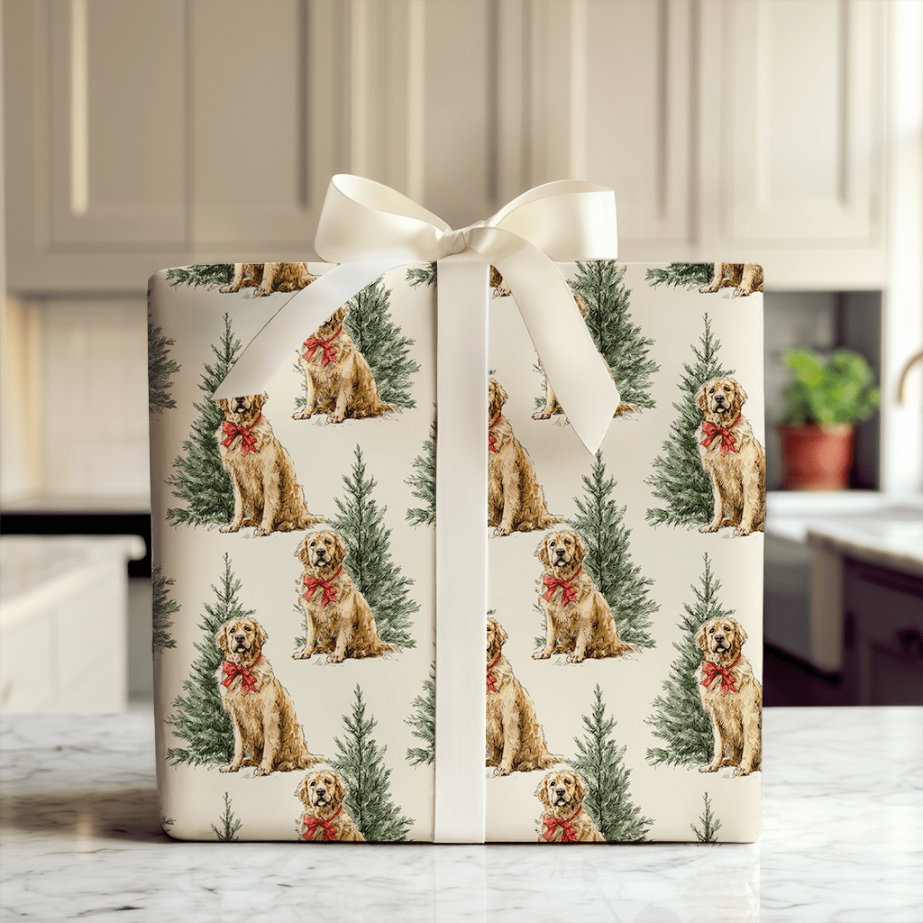 Golden Boy Bow - Wrapping Paper - Aspen & Arlo