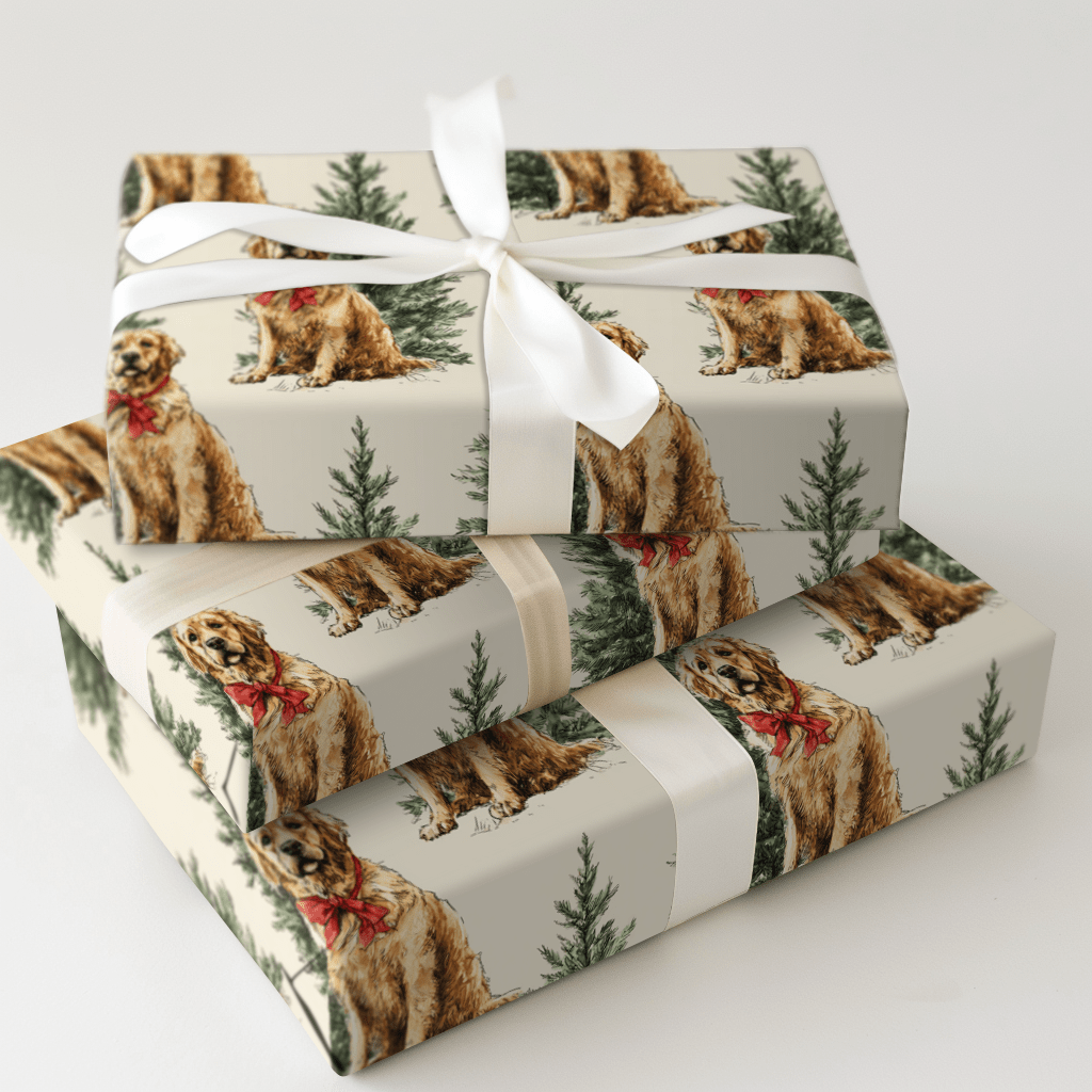 Golden Boy Bow - Wrapping Paper - Aspen & Arlo