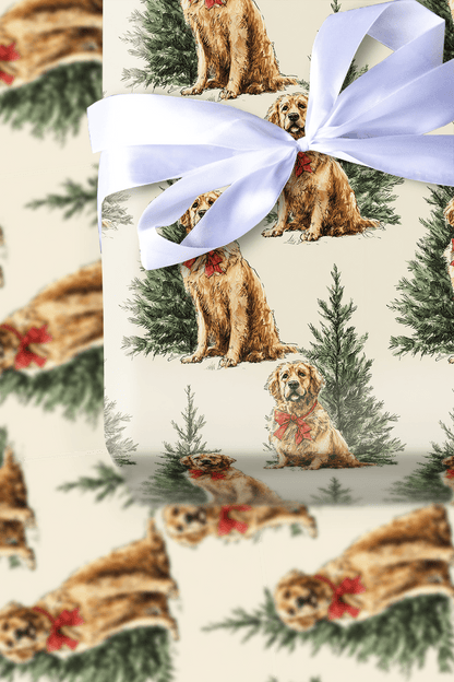 Golden Boy Bow - Wrapping Paper - Aspen & Arlo