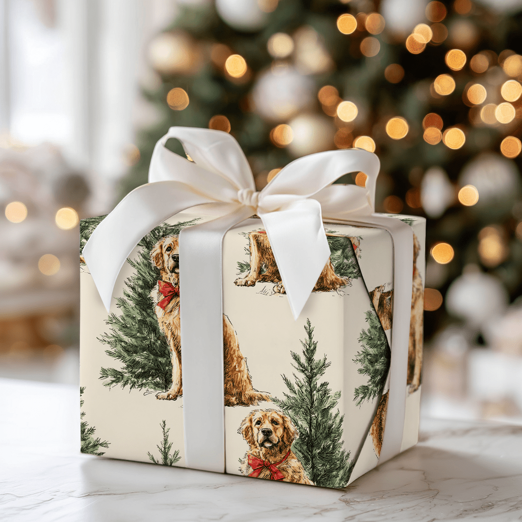 Golden Boy Bow - Wrapping Paper - Aspen & Arlo