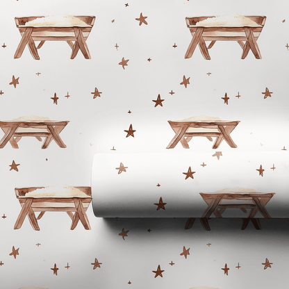 Away in the Manger - Wrapping Paper - Aspen & Arlo