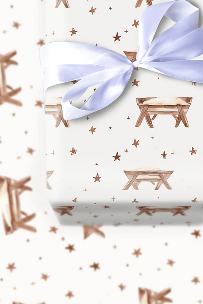 Away in the Manger - Wrapping Paper - Aspen & Arlo