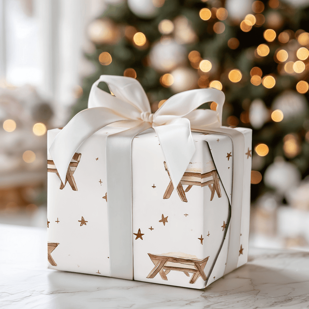 Away in the Manger - Wrapping Paper - Aspen & Arlo
