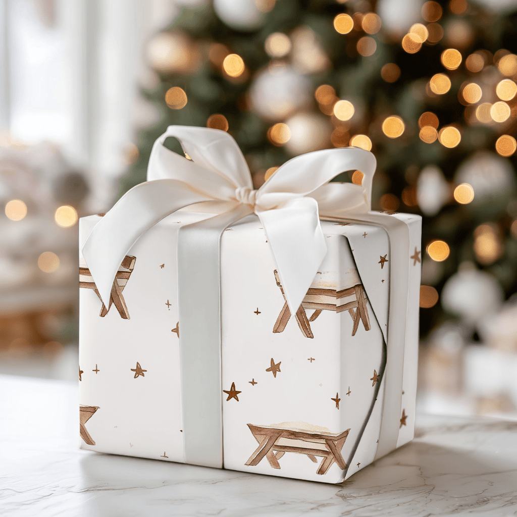 Away in the Manger - Wrapping Paper - Aspen & Arlo