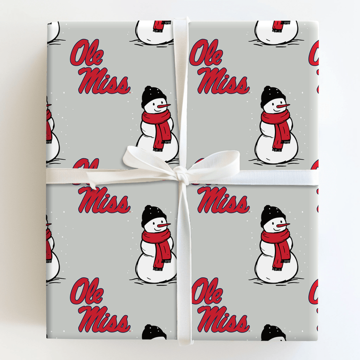 Ole Miss Snowman - Wrapping Paper - Aspen & Arlo