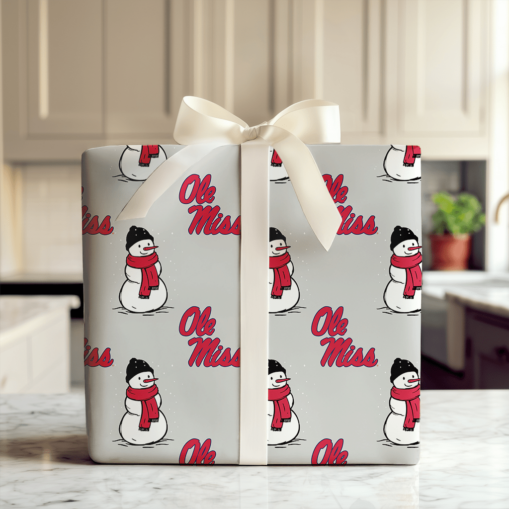 Ole Miss Snowman - Wrapping Paper - Aspen & Arlo